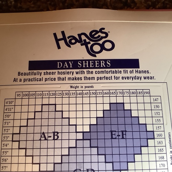 Hanes too day sheer control top pantyhose, color black, size: EF - Picture 7 of 12